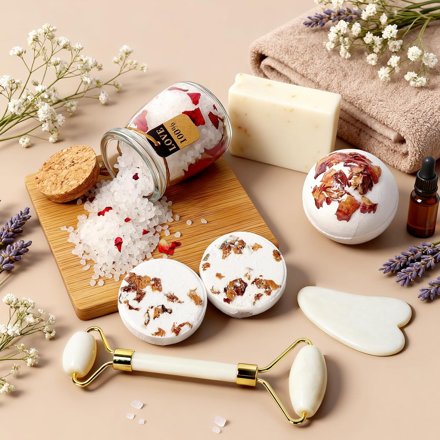 Get Well Soon Gifts Baskets for Women - Self Care Spa Care Package w/Blanket, Thinking of You Inspirational Gift, Relaxation Valentine's Day Birthday Gifts for Mom Wife Her Coworker Firends - Image 6