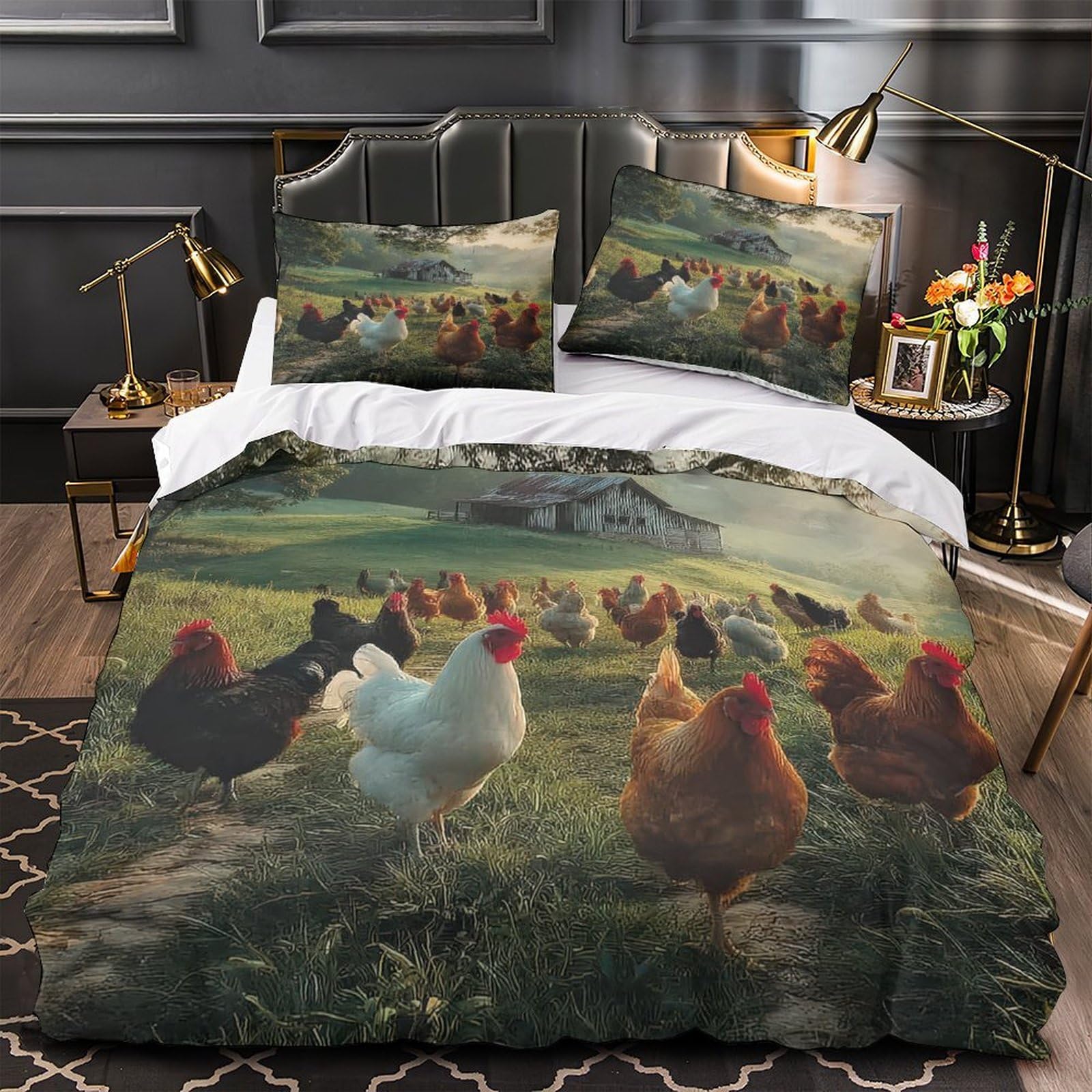 Housse de couette 3D imprimée en microfibre résistante de haute qualité