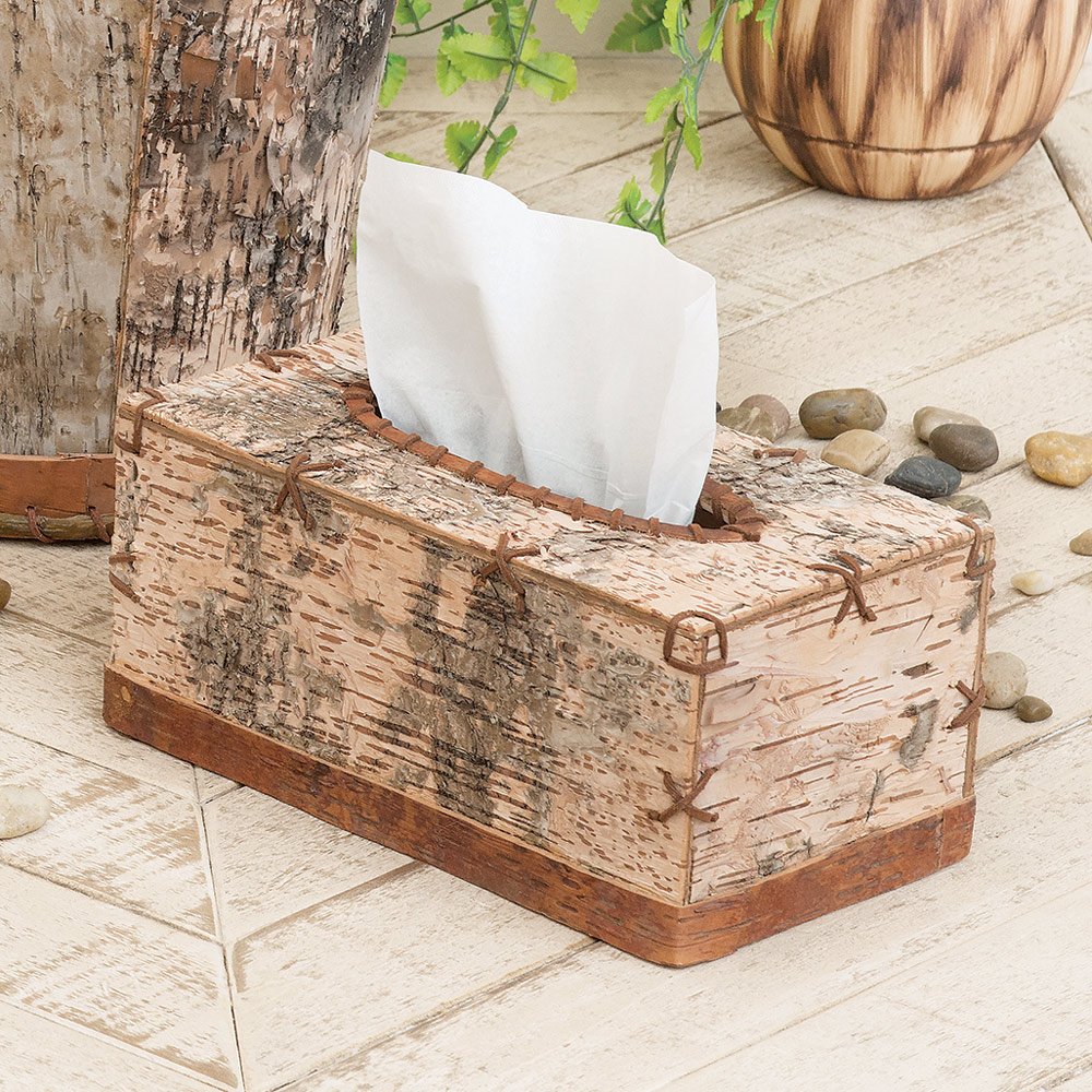 Amazon.com: BLACK FOREST DECOR Birch Bark Rectangular Tissue Box