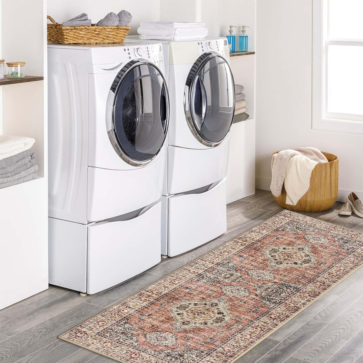 Lahome Oriental Entryway Rugs Indoor,2x3 Rugs for Entryway Soft Small Kitchen Rugs Non Slip Washable,2x6 Washable Rug Runner Carpet Runners for Hallway