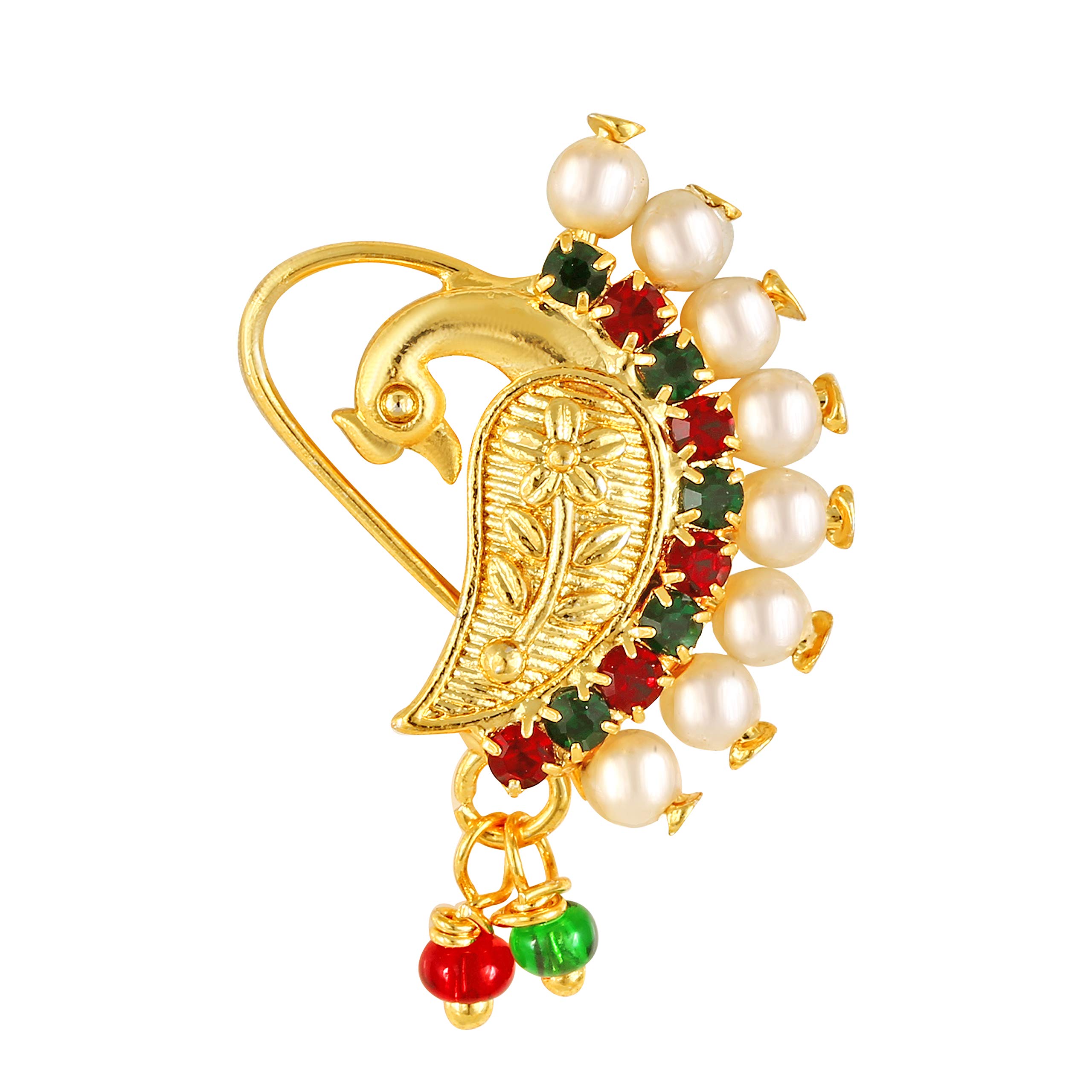 Vighnaharta Golden Moti Nath Gold Plated Alloy Nose Ring valentine day gift valentineday gift for her gift for him gift for women gift for womentVFJ1009NTH-TAR (B0929BVB55) Amazon Price History, Amazon Price Tracker