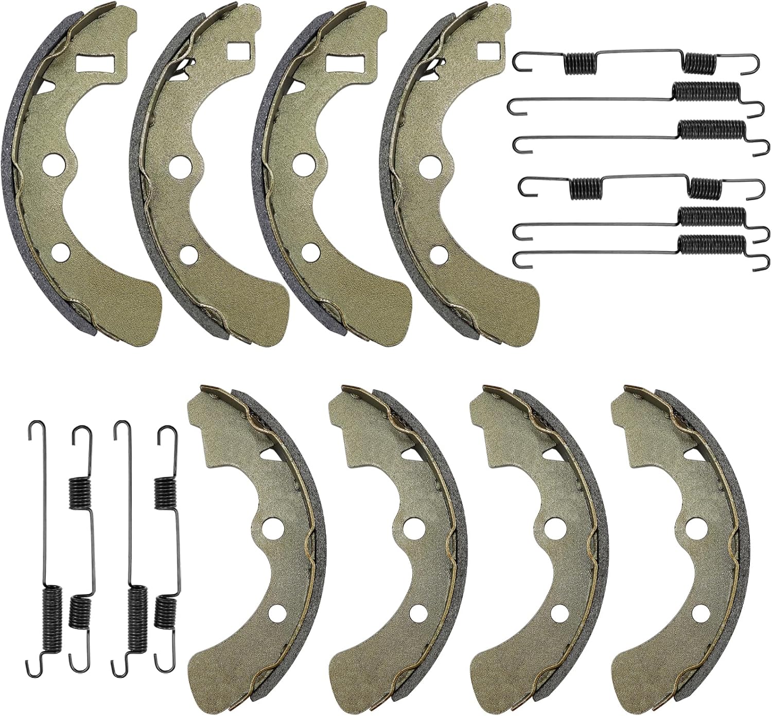 ZICOO Front & Rear Brake Shoes for Kawasaki Mule 4010 4000 3020 3010 3000 4x4 Diesel KAF 620 KAF 950 UTV 2001-2021