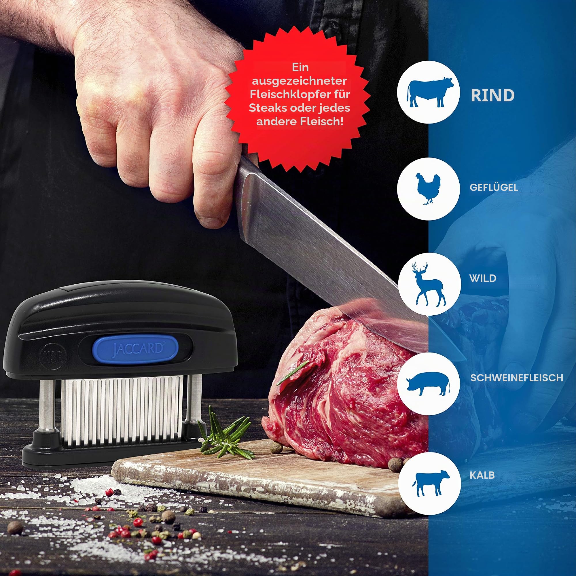 Jaccard Meat Maximizer 45 Blade, Schwarz