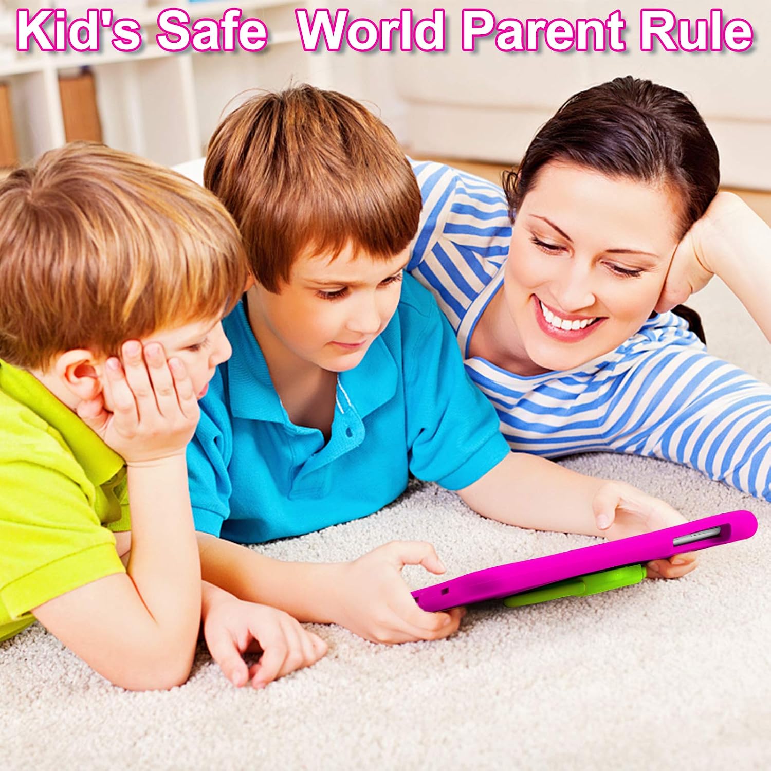 Kids Tablet, Android Toddler Tablet for Kids, 7 inch Android 10 Children’s Tablet for Toddlers with WiFi Camera 2GB + 32GB Parent Control Google Play Store YouTube Netflix Shock Proof Case(Rose red)