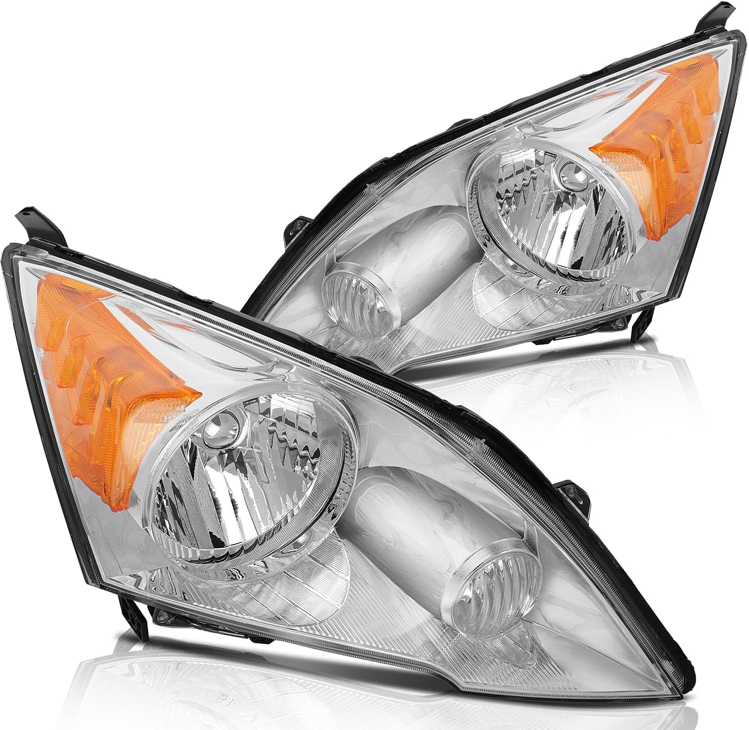 ASAPE Headlights Assembly - 2007-2011 for H-onda CR-V Headlight Assembly for H-onda CR-V 2007 2008 2009 2010 2011 Replacement Driver and Passenger Side 33151SWAA01 33151SWAA01