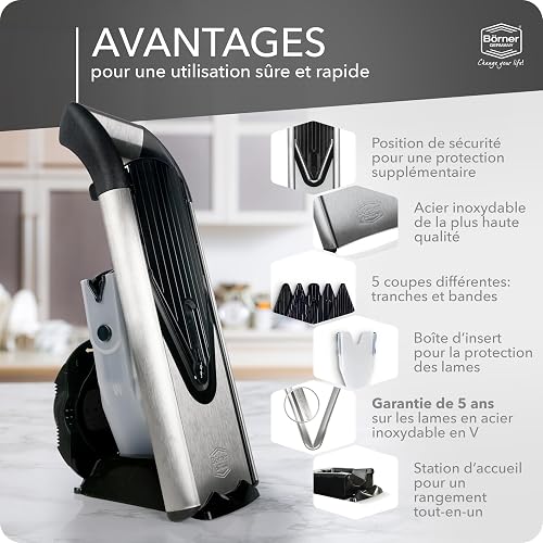 Börner V6 ExclusiveLine Mandoline - Kit Pro - Station de rangement - 5