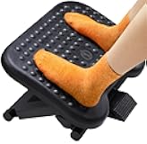 ErGear Under Desk Footrest, Adjustable Foot Rest with 3 Height Settings and 30-Degree Angle, Ergonomic Desk Foot Rest with Massage Texture, Foot and Leg Rest for Home & Office