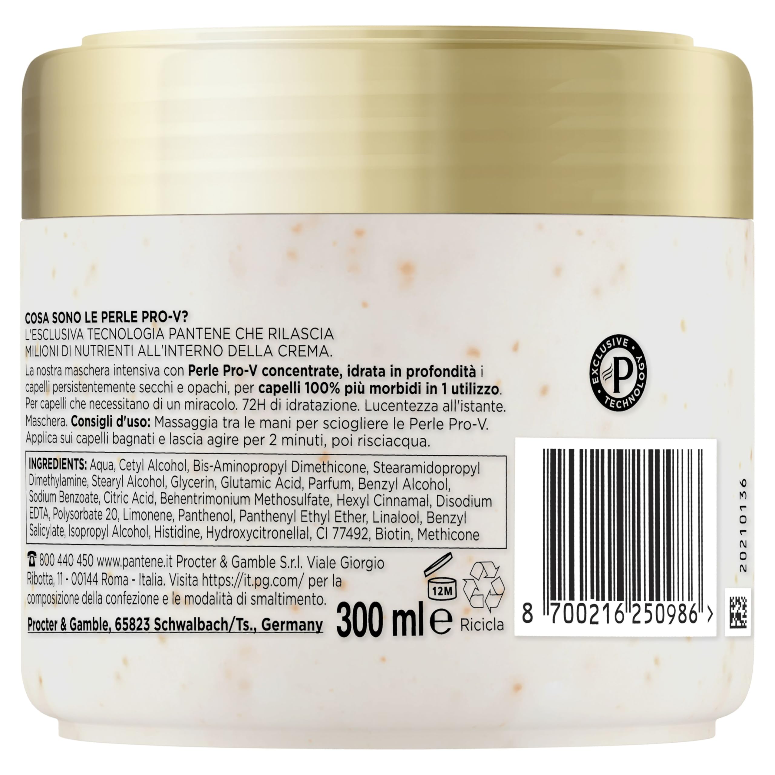 Pantene Pro-V Miracles Idratati & Lucenti Set Regalo per Capelli: 1x Shampoo 250ml, 1x Balsamo 160ml, 1x Maschera 300ml, Trasforma Capelli Secchi e Danneggiati in Morbidi e Lucenti