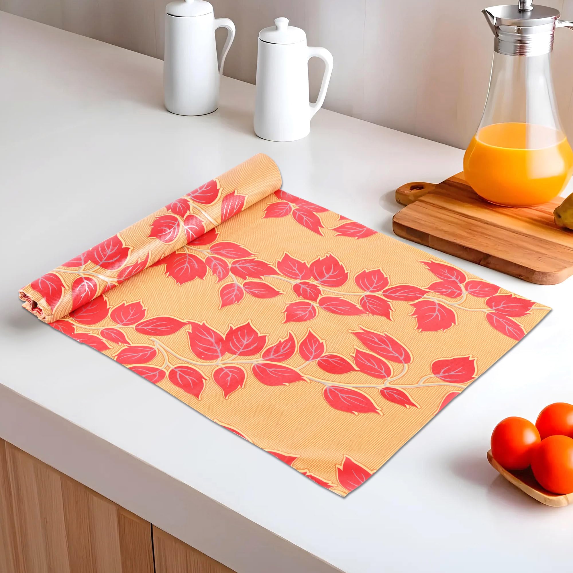 Waterproof Kitchen Mats - Red Flower Shelf Liner -1 Waterproof Kitchen Mats - Red Flower Shelf Liner -1