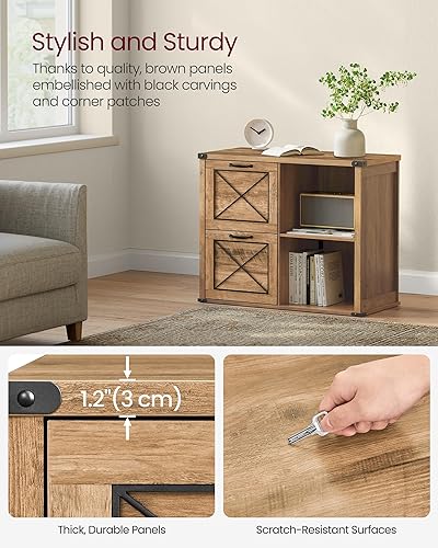 Miniatura 21 de VASAGLE UOFC054T41 - Archivador con 3 cajones, soporte para impresora, tamaño A4, tamaño carta, carpetas de archivos colgantes, estilo moderno