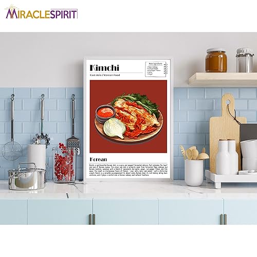 Miniatura 3 de Kimchi Poster, Food Wall Art, Korean Food Print, Modern Kitchen Wall Art, Chef Poster, Kitchen Poster, Kimchi Recipe, Kitchen Posters Wall Decor
