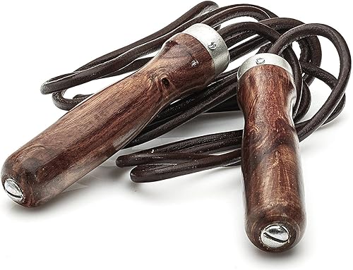 Modesta cuerda de saltar de cuero marrón retro Heritage de jugador vintage