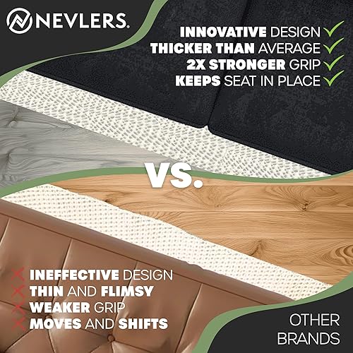 Miniatura 4 de Nevlers Paquete de 2 almohadillas antideslizantes de agarre de cojín de 22 x 72 pulgadas  El agarre antideslizante de PVC ayuda a que el cojín del