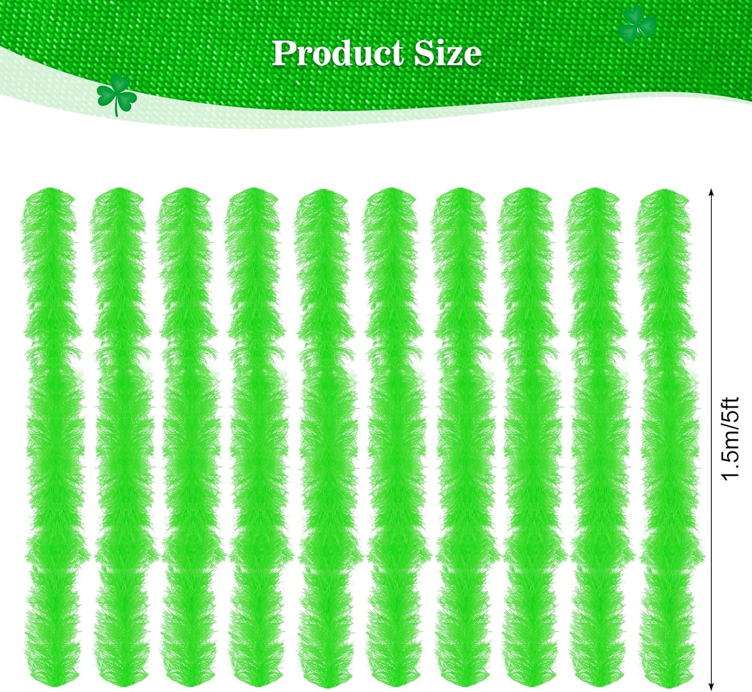 10 pcs Feather Boas 5ft Artificial Fluffy Boas Colorful Feather Boas Set for Women Costume Halloween Wedding Christmas - Image 3