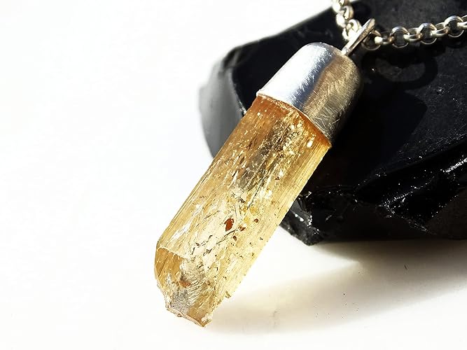 Mens yellow topaz necklace Clearance