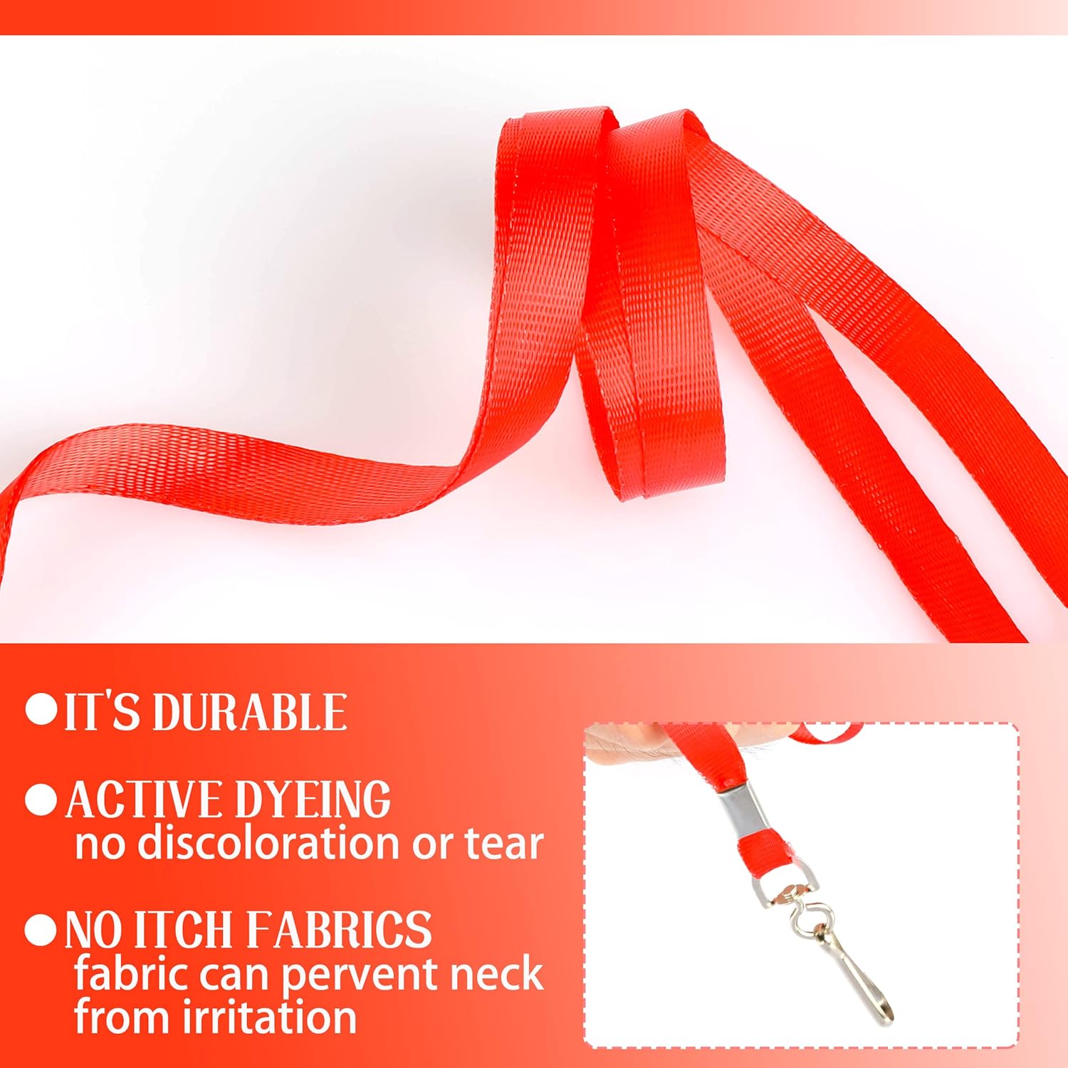 50 Pack Lanyards for Id Badges Lanyards Safety Badge Lanyard 36" with Swivel Hook - Image 4