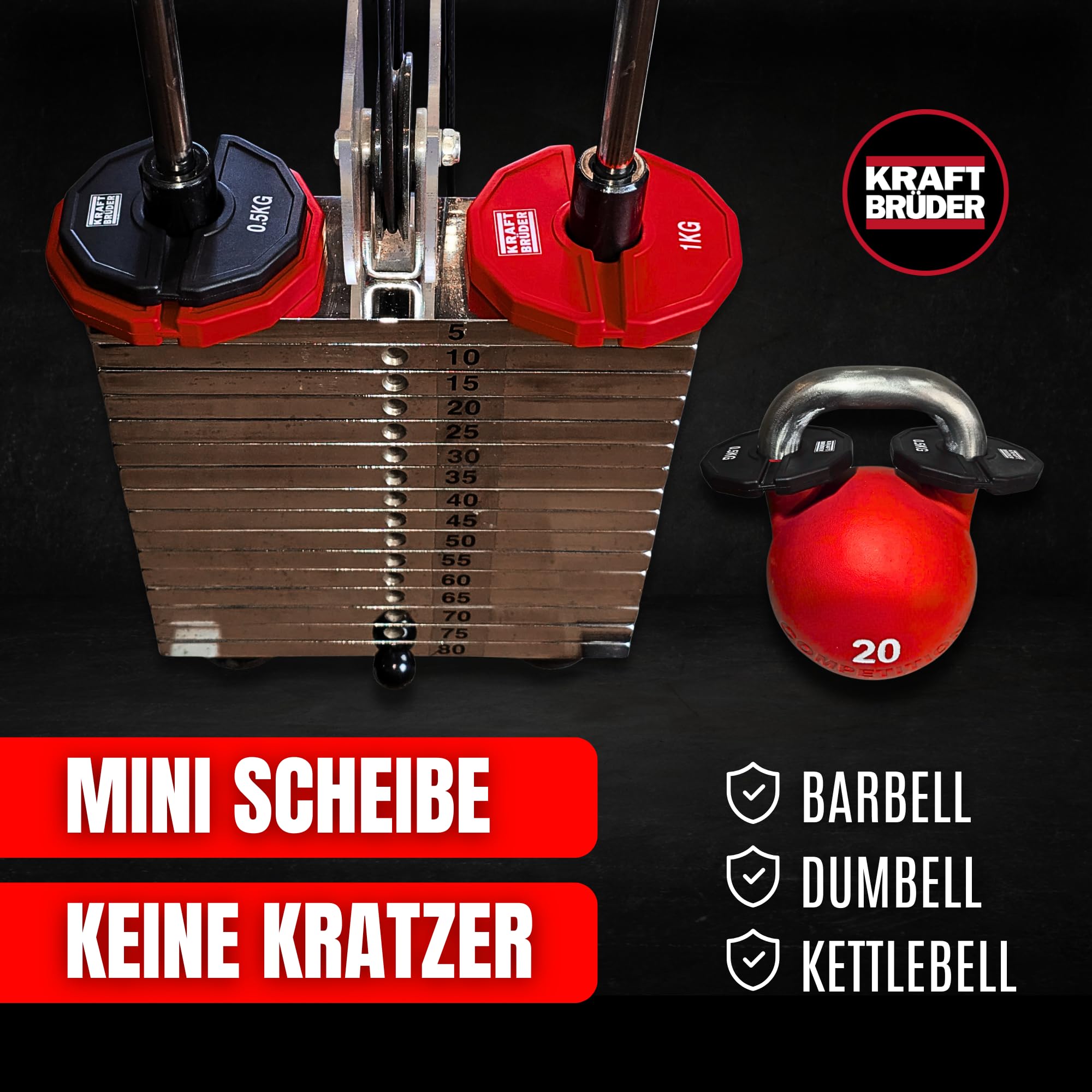 Progress Plates Snap – gummierte Micro-Gewichte mit Stahlkern. Perfekt für Langhanteln, Kurzhanteln & Kettlebells. Präzise Steigerungen für maximale Progression.
