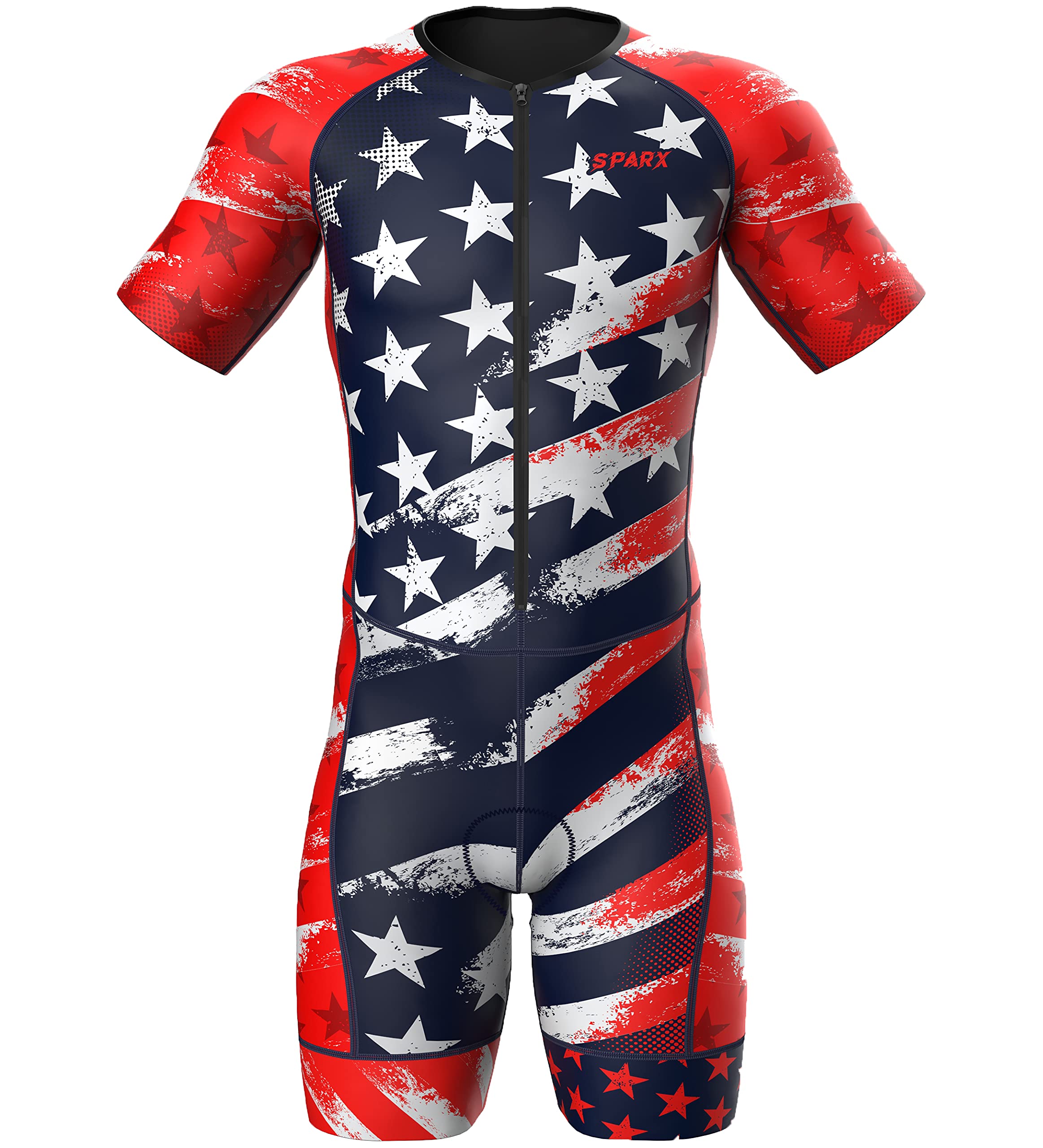 Sparx Elite Aerosuit Tuta Da Triathlon Uomo A Maniche Corte - Tessuto Tecnico Italiano A Compressione