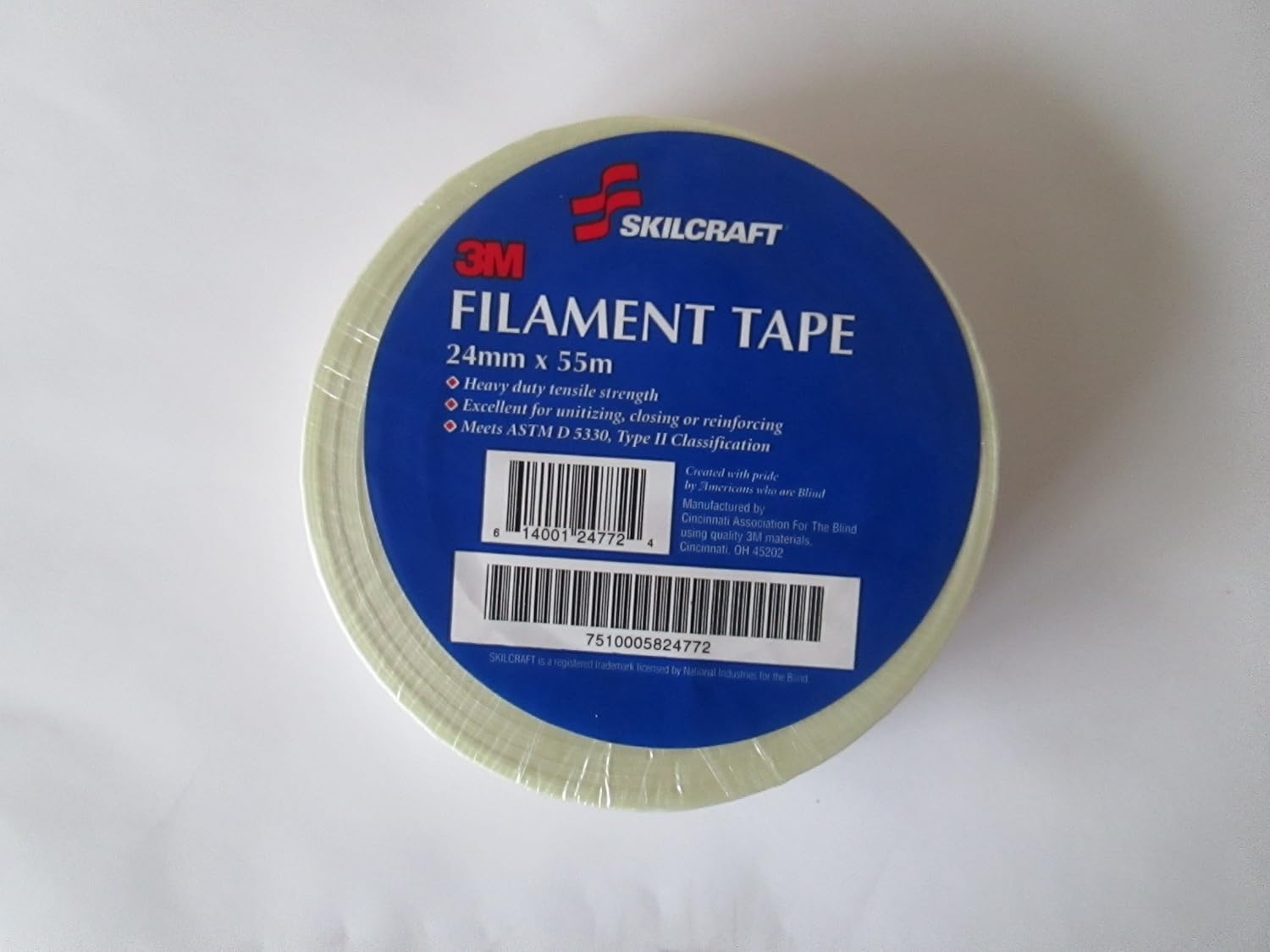 Skilcraft 3m Filament Tape 24mm X 55m Industrial & Scientific