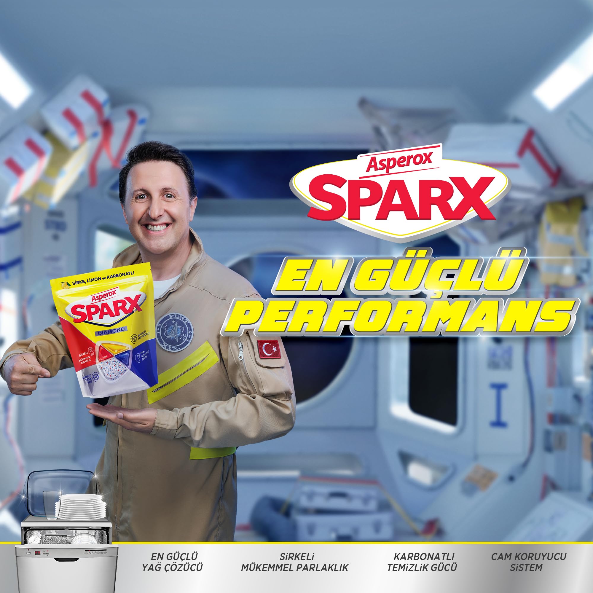 Asperox Sparx Diamond Bulaşık Makinesi Kapsülü 72 Adet