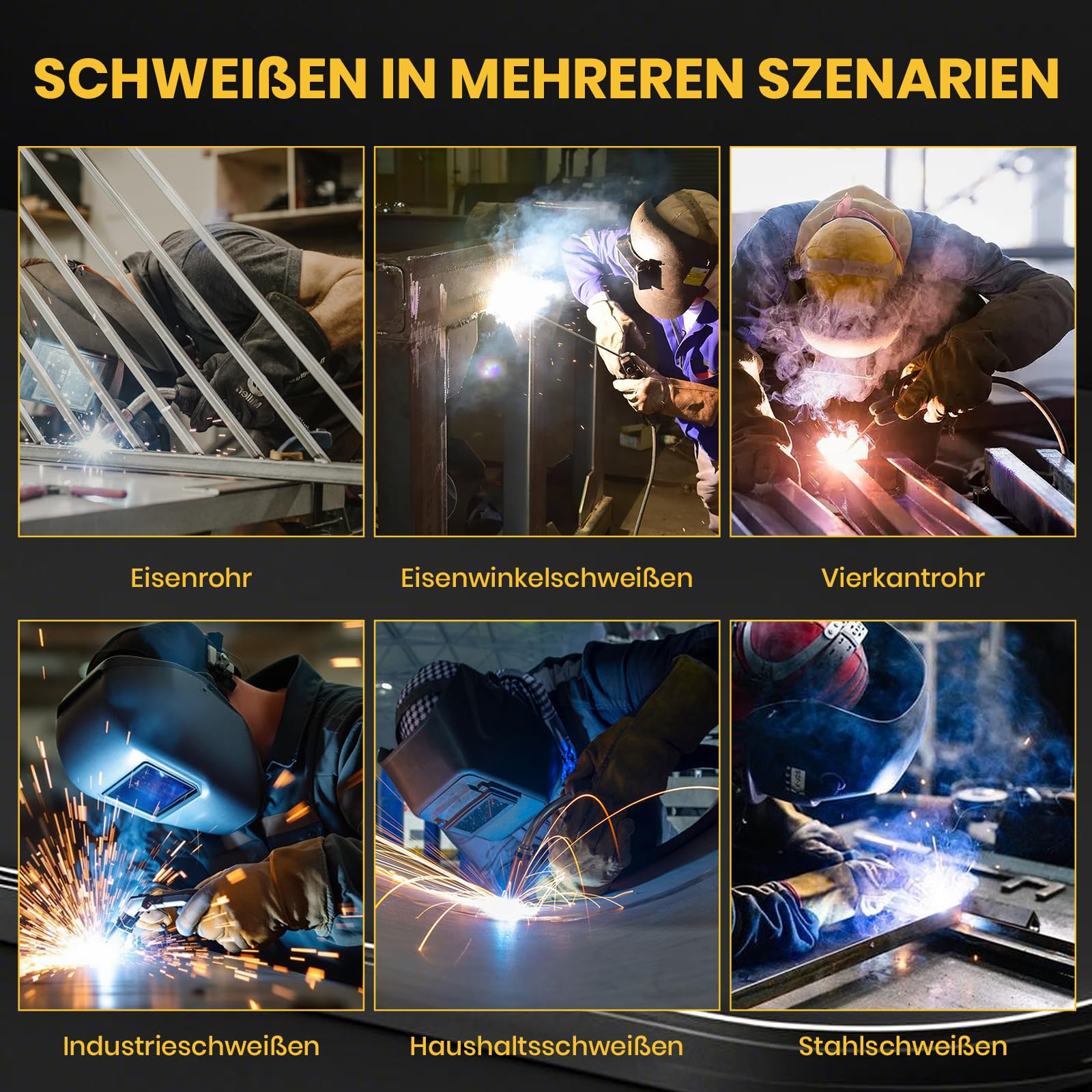 140A MIG Schweißgerät 3 in 1 Fülldraht ohne Gas MMA WIG IGBT Inverter mit Synergischem Drahtvorschub für Autoauspuff Karosserieblech Zaunbau Hausreparaturen für Anfänger & Hobby