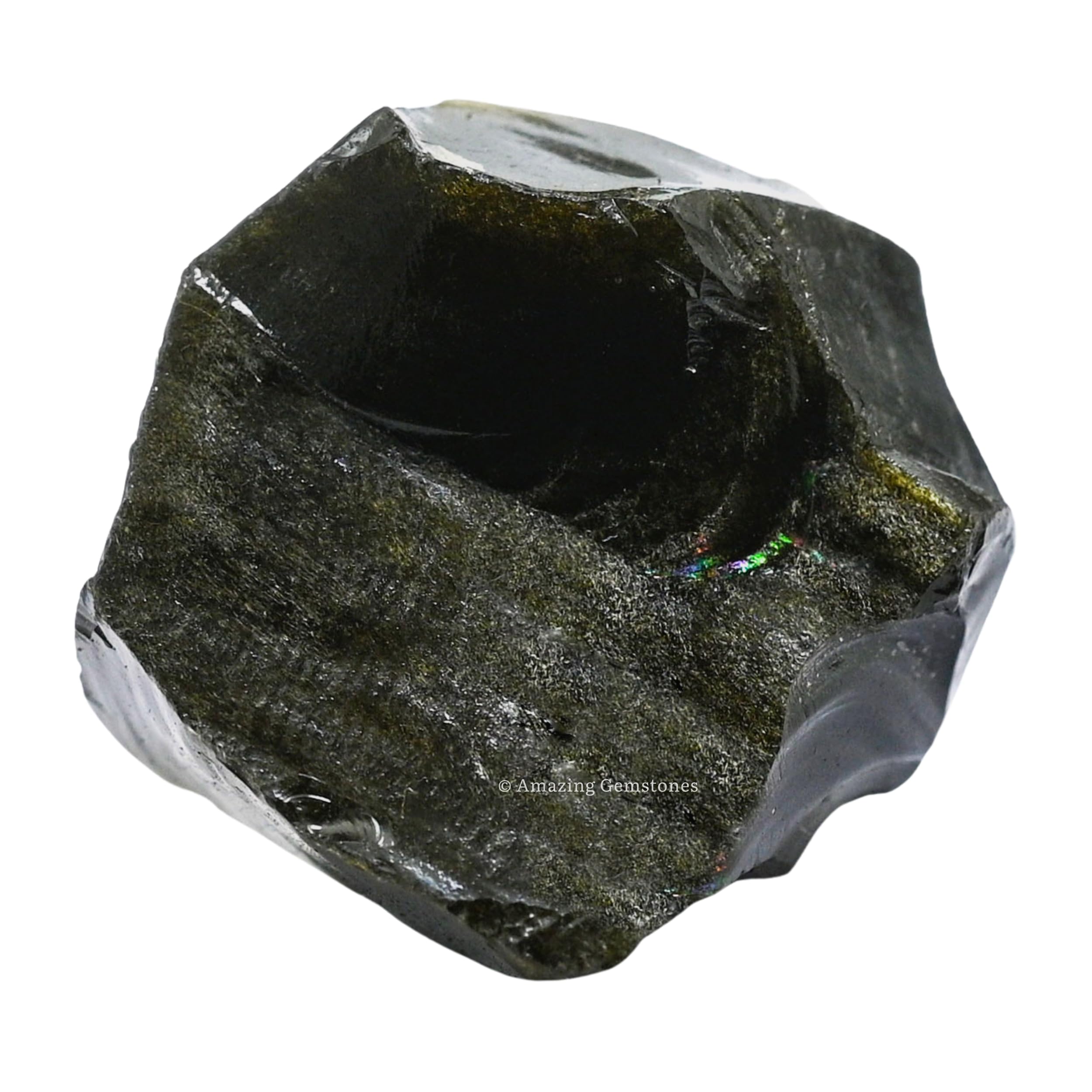 Amazing Gemstone Golden Sheen Obsidian Raw Crystals and Healing Stones, Natural Rocks For Tumbling - DIY Raw Stones And Crystals (1 Piece)