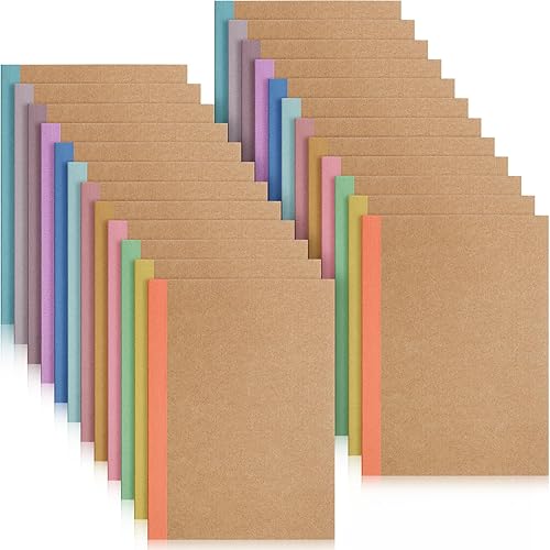 Harloon 24 cuadernos de composiciĂłn A5 para el regreso a clases, 8 x 5.75 pulgadas, cuadernos de papel kraft con rayas universitarias con espinas de Harloon 24 cuadernos de composiciĂłn A5 para el regreso a clases, 8 x 5.75 pulgadas, cuadernos de papel kraft con rayas universitarias con espinas de