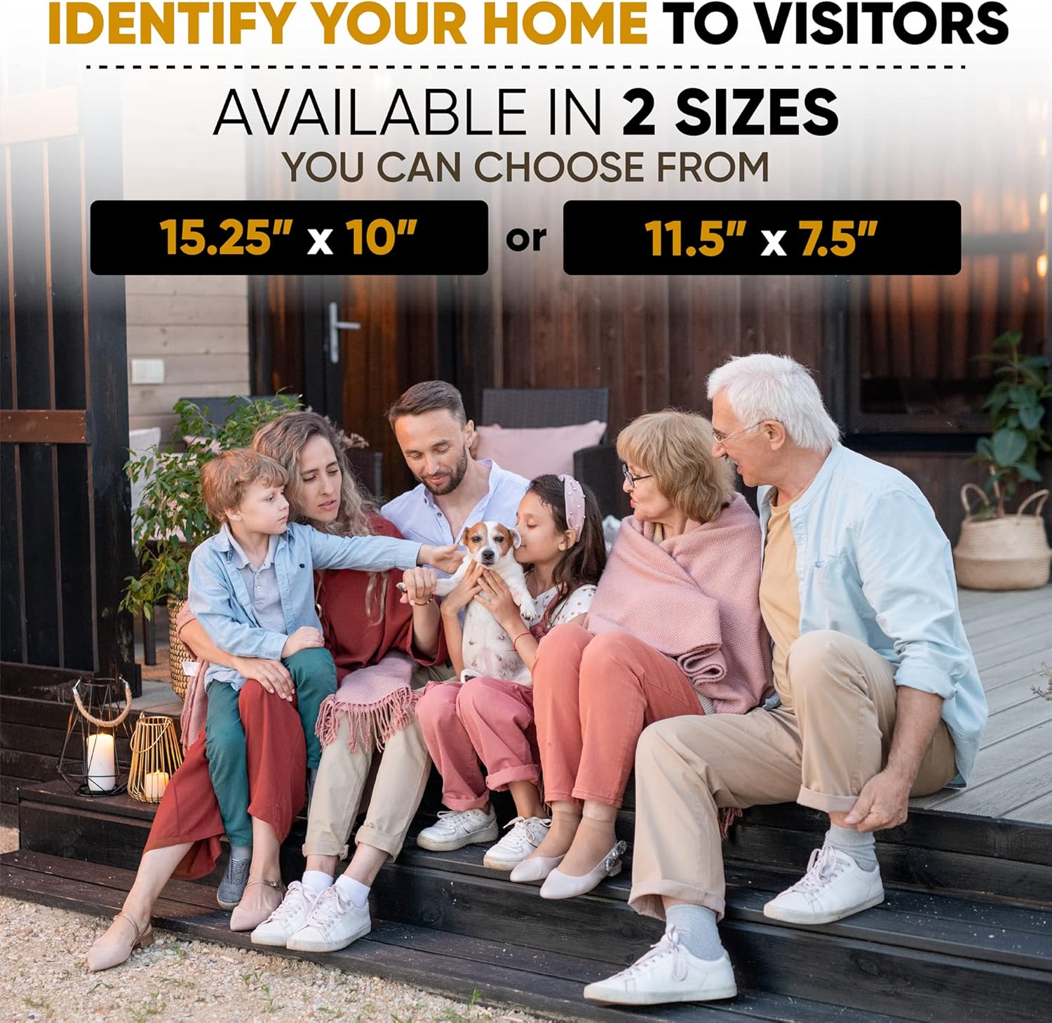 Carvature House Number Sign for Yard, Personalized Address Plaque with Stake for Outside Lawn, Home Address Yard Sign with 18” Stake Made of Rustproof All-Weather Polyethylene (Choose from 2 Sizes)