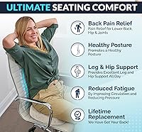 Vista 3 de ComfiLife - Cojín prémium de gel y espuma viscoelástica para silla de oficina, escritorio y asiento de automóvil, recomendado por doctores para Beige