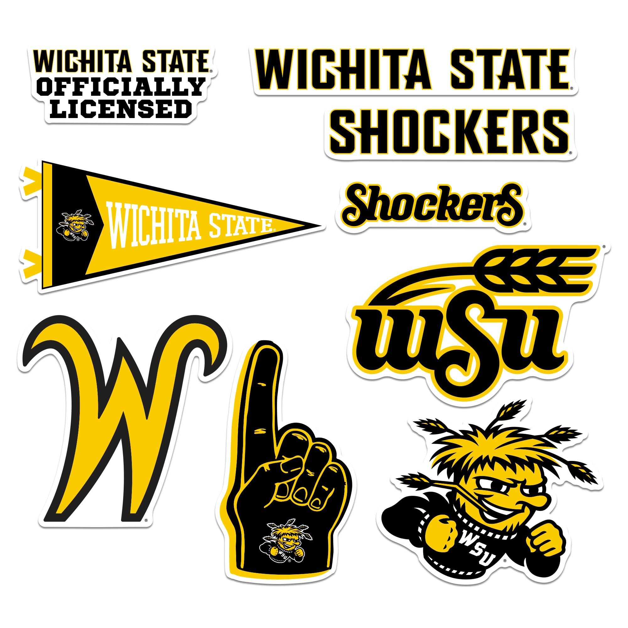 Wichita State University 8ct Vinyl L Deluxe, Indoor/Outdoor, Set of 8