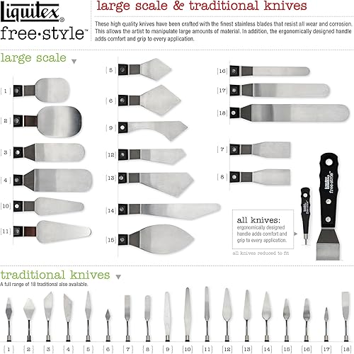 Miniatura 4 de Liquitex 119908 Cuchillo de pintura profesional Freestyle pequeño n. 8