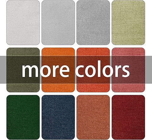 Miniatura 6 de Mantel rectangular resistente a las arrugas, impermeable, de lino, texturizado, para comedor, fiestas, cocina, uso en bodas (beige, 57 x 118