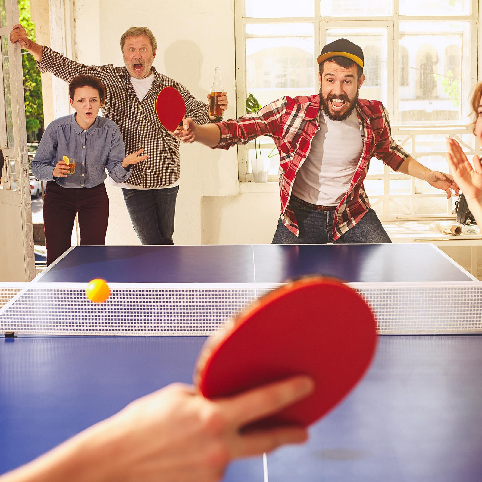 PATIKIL 11" x 7" Ping Pong Racchetta Custodia, 2pz Ping Pong Racchetta Custodia Morbida Copertura Contenitore Borsa per Sport Accessori, Nero