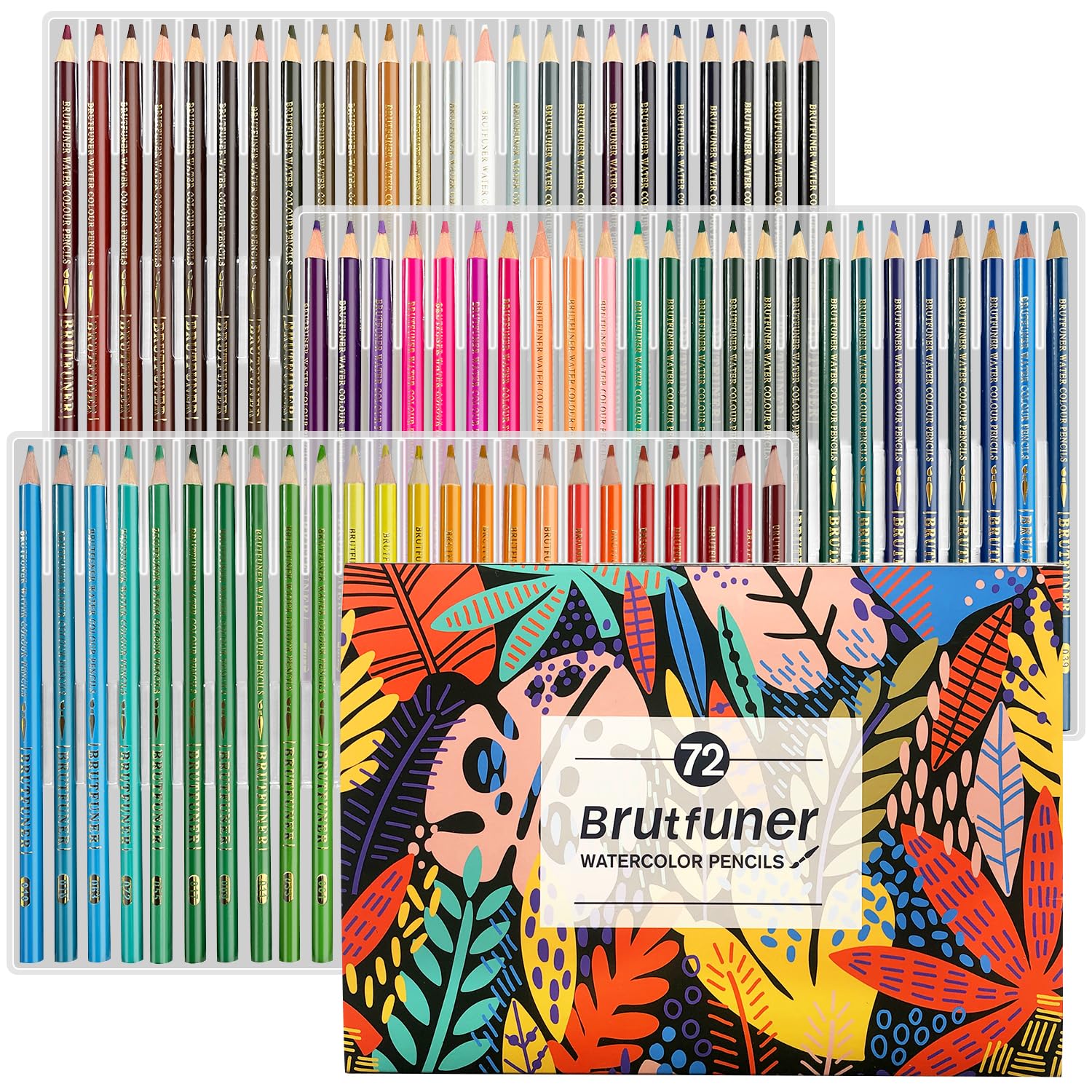 LBW Professional Watercolor Pencils for Adult Coloring Books, 72 Blendable Watecolor Pencils Set for Artists Beginners, Water Soluble Colored Pencils