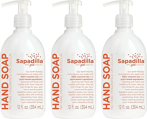 Miniatura 15 de Sapadilla Jabón de manos líquido biodegradable de pomelo + bergamota, bomba de 12 onzas, (paquete de 1)