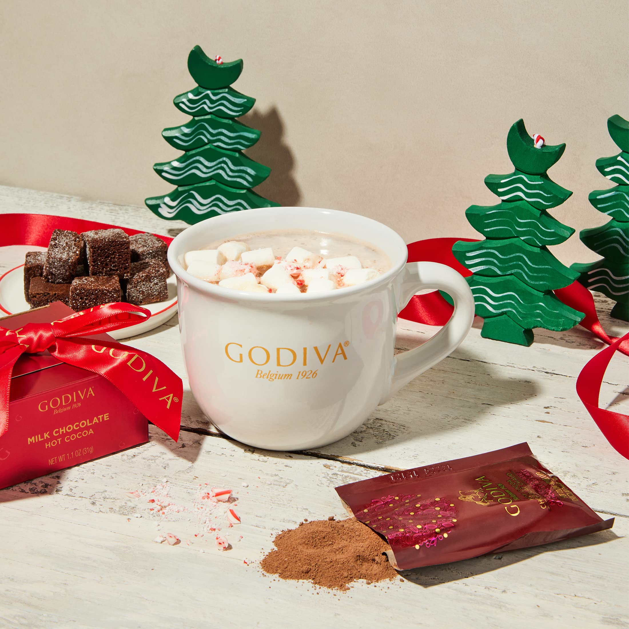 Amazon.com : Godiva Hot Chocolate Mug Gift Set, Includes Branded