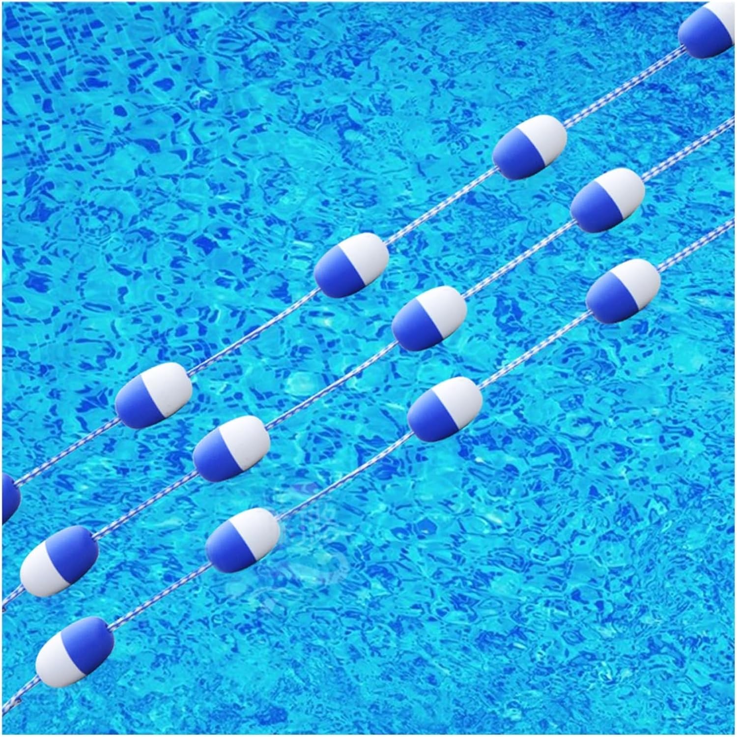 Crochet de sécurité pour piscine bleu de 15m avec ligne de séparation flottante et 2 crochets