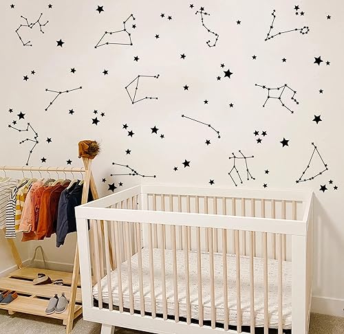 Miniatura 2 de ZzMY Calcomanías de pared de constelación, estrellas, calcomanías de pared para guardería, dormitorio de niños, decoración de pared de vinilo Y85