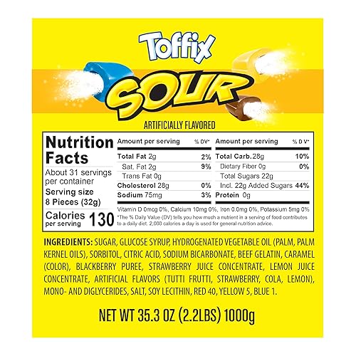 Miniatura 10 de TOFFIX Caramelos masticables de frutas de 2.2 libras, paquete de 3  Masticables rellenos de frutas rellenos individualmente  naranja, fresa, piña,