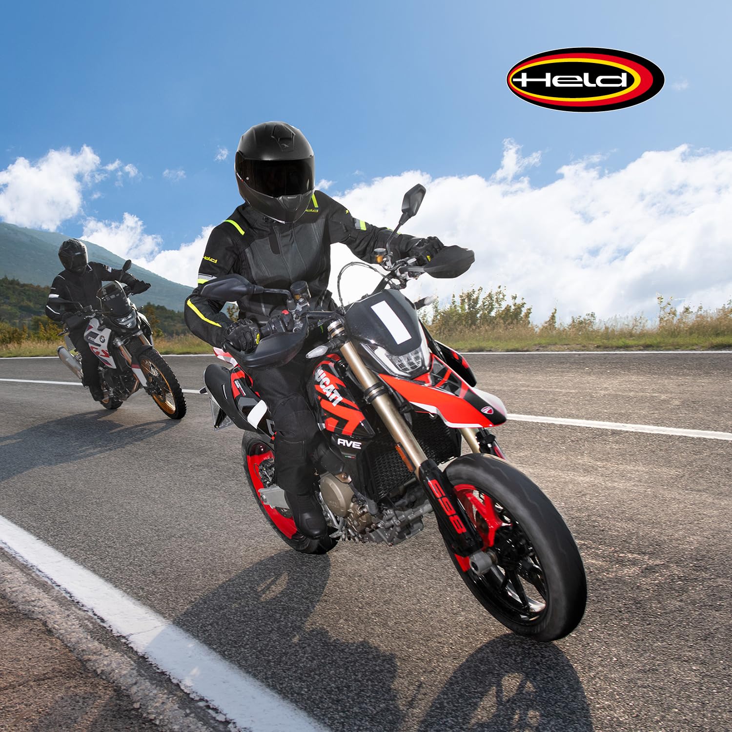 Held Zorro ST Top - Motorrad Jacke Herren - Motorradjacke Herren mit Protektoren von D3O - 100% Wasserdicht, Winddicht, Atmungsaktiv - CE, Schutzklasse AA - Schwarz & Mehrfarbig