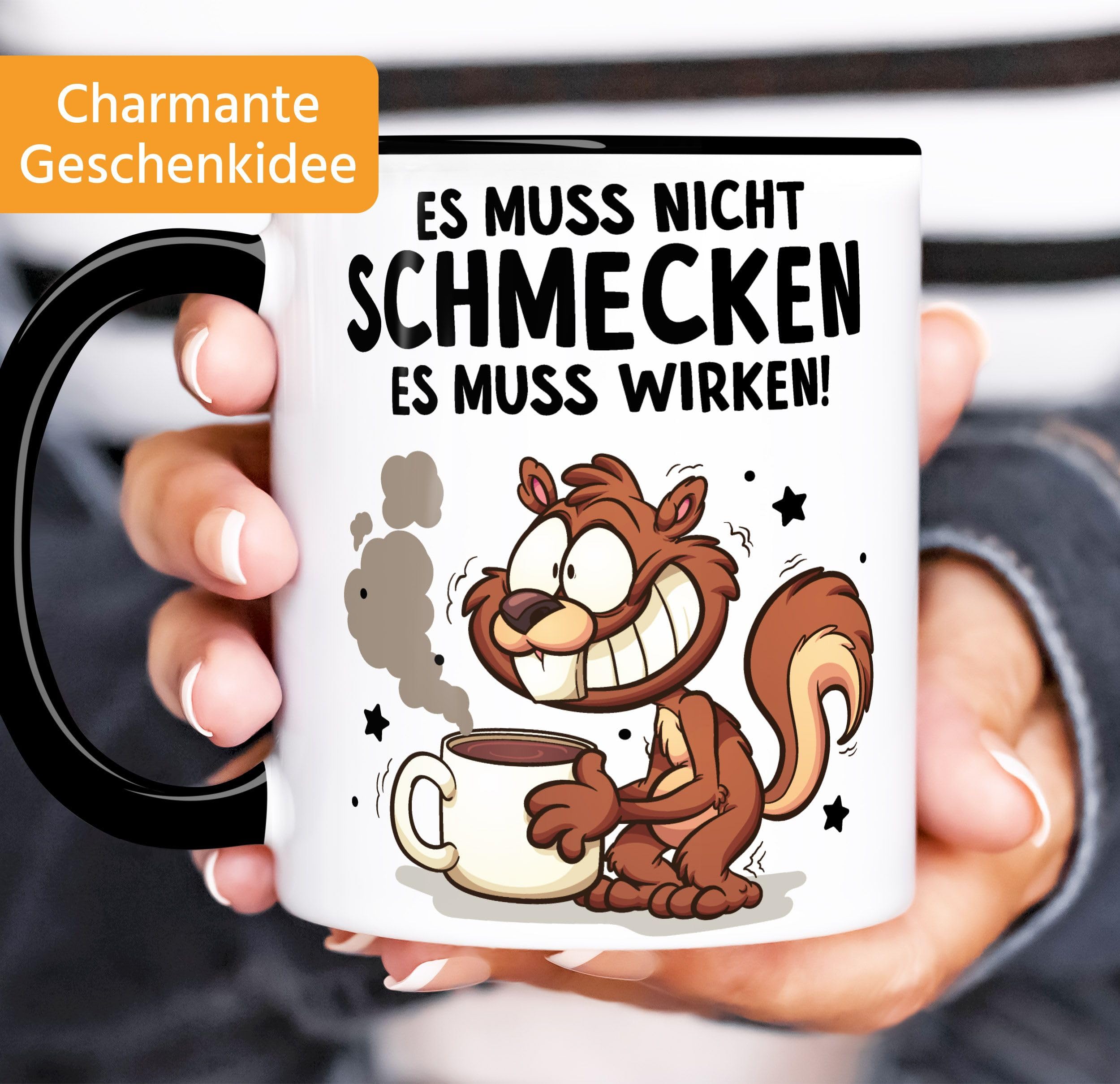MoonWorks® Kaffeetasse Mit Spruch „Herr, Lass Hirn Regnen“ – Lustige Bürotasse, Spülmaschinengeeignet