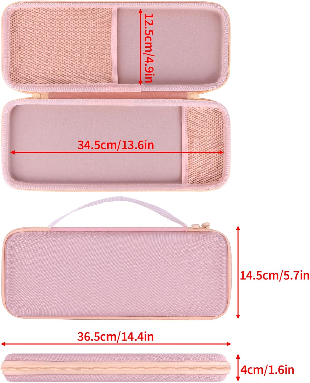 Hard Storage Case Compatible with Logitech Pebble 2 Combo K380s/K380 Keyboard + M350/M350s Mouse (Rose)