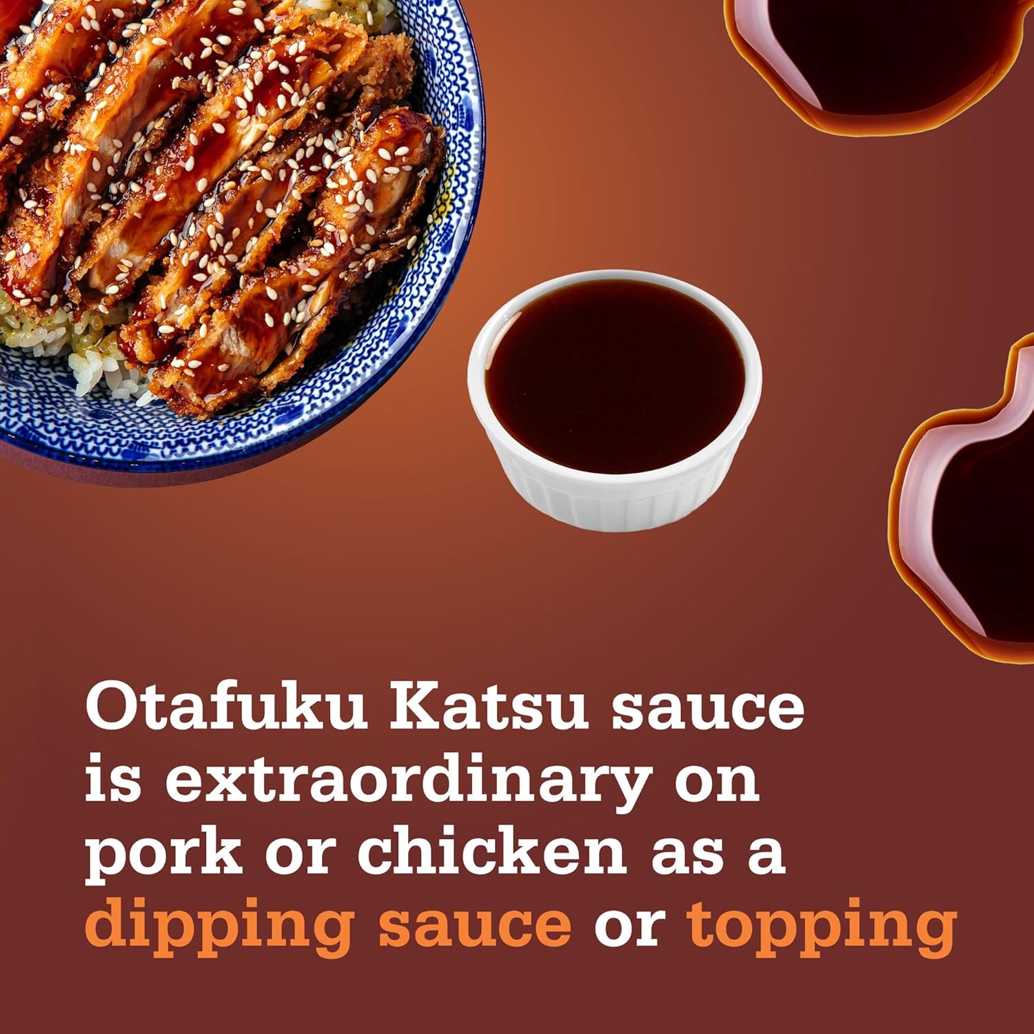 Otafuku Tonkatsu Sauce for Japanese Pork Cutlets, Restaurant Bulk Size, 1/2 Gallon (6 Pack)