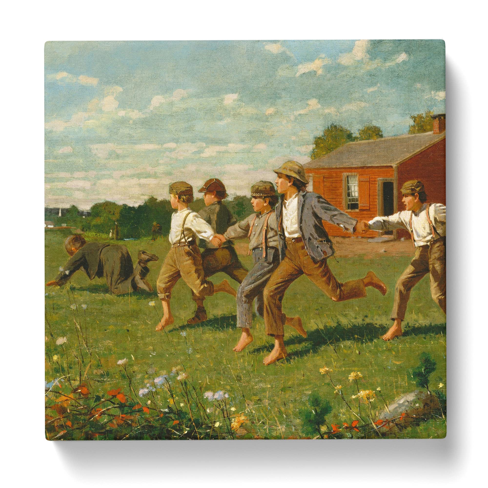 Snap The Whip by Winslow homer Canvas Print, Mixed, 35L x 35W cm - Image 3