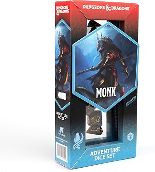 D&D Adventure Dice Monk Class Blue