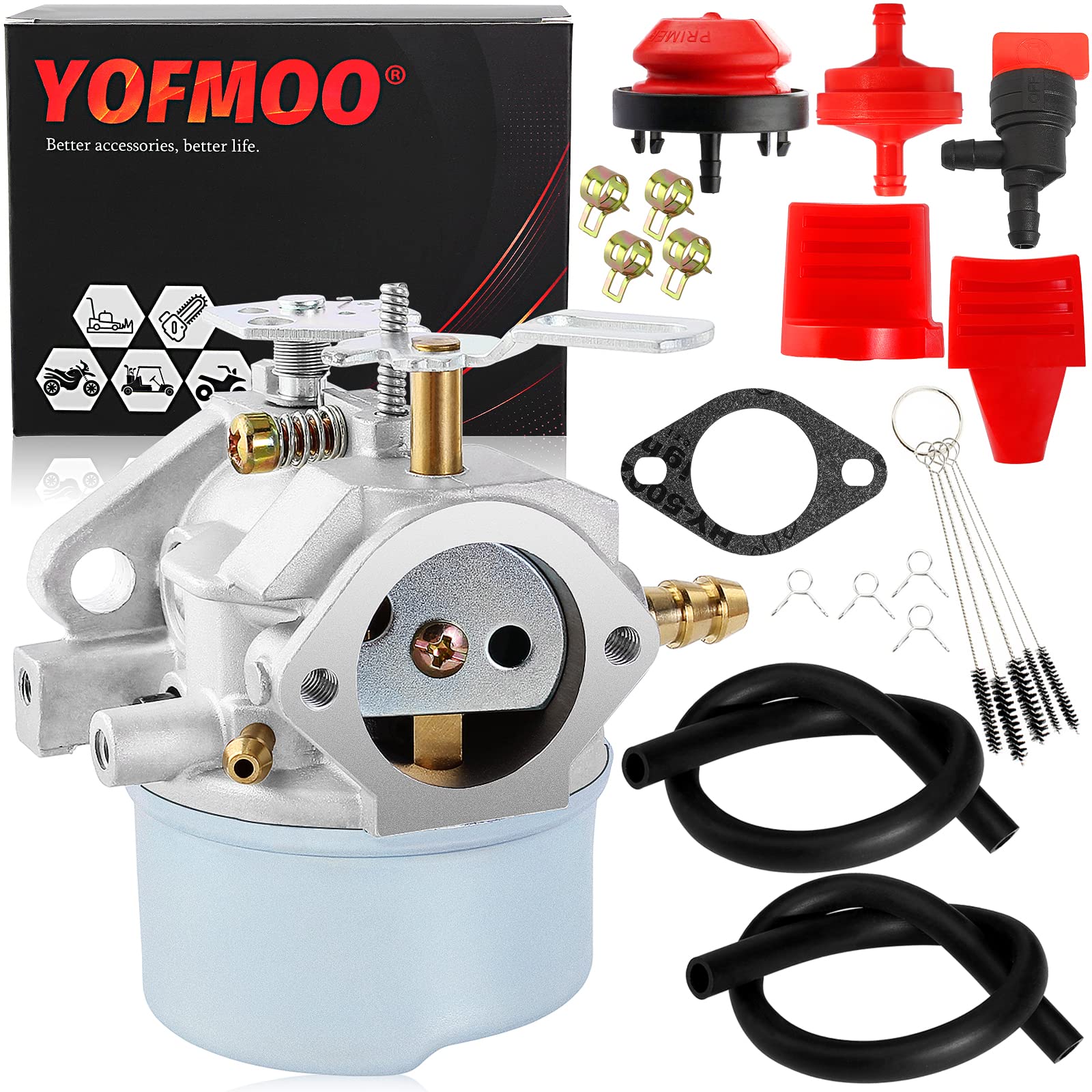 Yingshop Carburetor Compatible for Tecumseh 640349 640052 640054 640058 640058A HMSK80 HMSK85 HMSK90 HMSK100 HSMK110 LH318A LH358SA 8HP 9HP 10HP Snowblower TRX24 TRX26 TRX27 TRX32 Carb 50659 520926