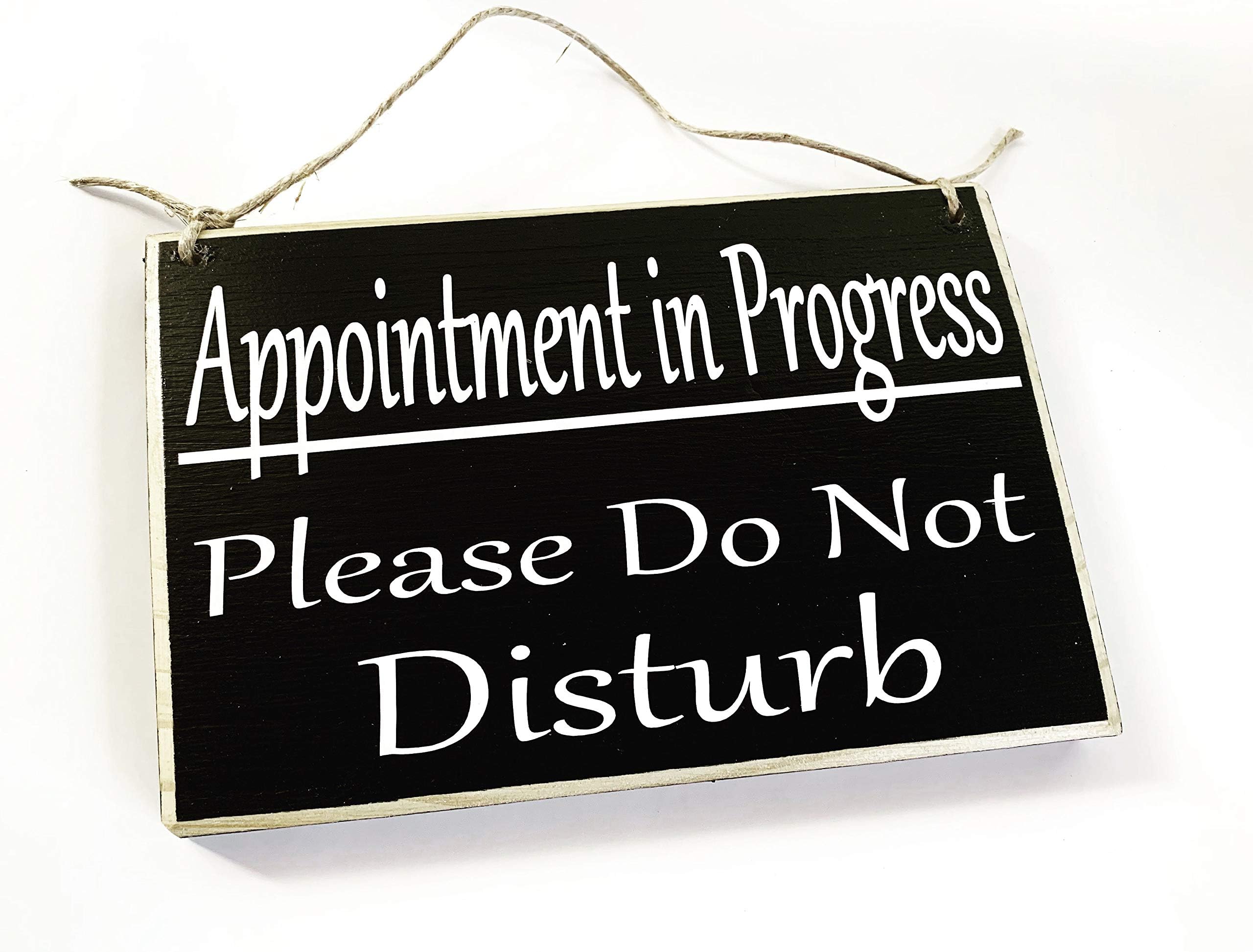 Appointment in Progress.Please Do Not Disturb 8x6 (Choose Color) in Session Custom Massage Spa Wood Sign Shhh Meeting Wall Decor