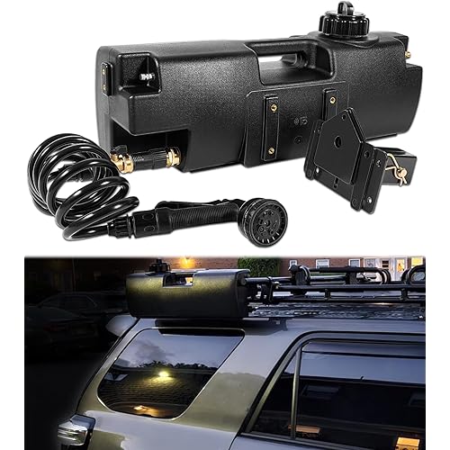 4.0 Gallon Self-Pressurized Water Tank Used for Camping Showers, Bumper Mount or Bed Mount Vehicle Water Storage for Trucks & Off Road Vehicles