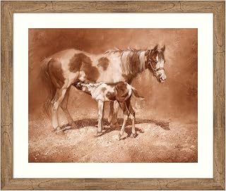Amanti Art Framed Wall Art Print 30x36 Sienna Paint by Jack Sorenson, Animals Wall Art, Rustic Farmhouse Decor, Large Poster Painting Artwork for Living Room, Bedroom, Bathroom, Kitchen, Office or