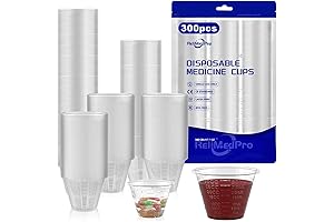 Disposable Medicine Measuring Cups for Liquid Medication, Paint, Epoxy, Pill and Resin (Pack of 300)